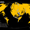 Olympic Medal Cartogram World Map